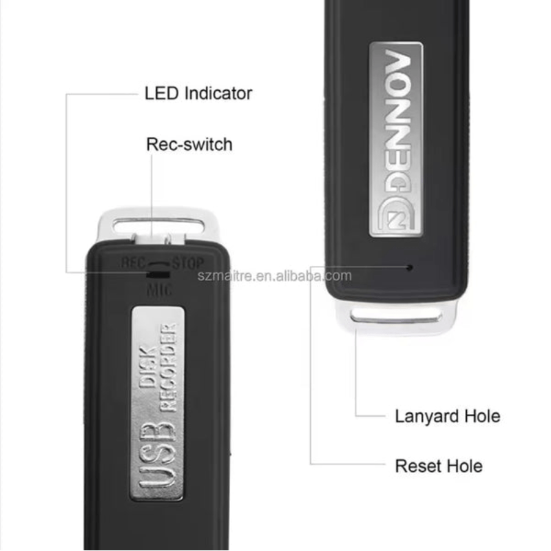 Clé USB Enregistreur Intelligent avec détecteur de voix 120 h d'autonomie : Pour Réunions, Cours et Surveillance Discrète
