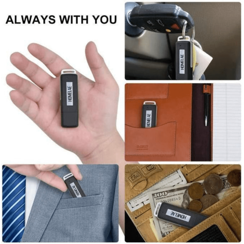 Clé USB Enregistreur Intelligent avec détecteur de voix 120 h d'autonomie : Pour Réunions, Cours et Surveillance Discrète
