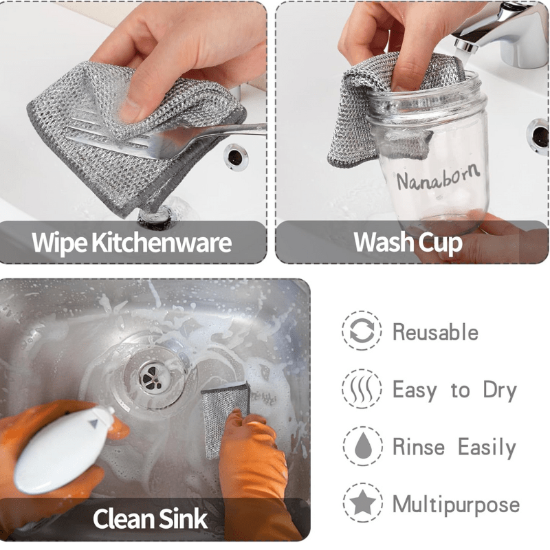 Lot de 10 Chiffons Magiques Anti-Rayures – Pour un Nettoyage Puissant et Sans Rayures