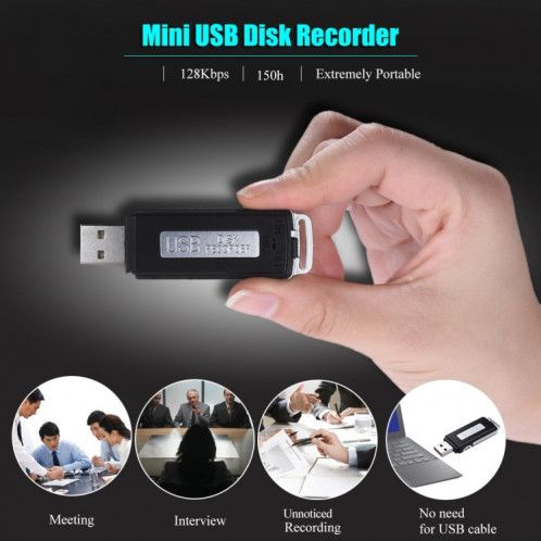 Clé USB Enregistreur Intelligent avec détecteur de voix 120 h d'autonomie : Pour Réunions, Cours et Surveillance Discrète