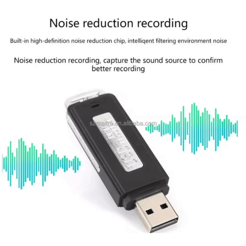Clé USB Enregistreur Intelligent avec détecteur de voix 120 h d'autonomie : Pour Réunions, Cours et Surveillance Discrète